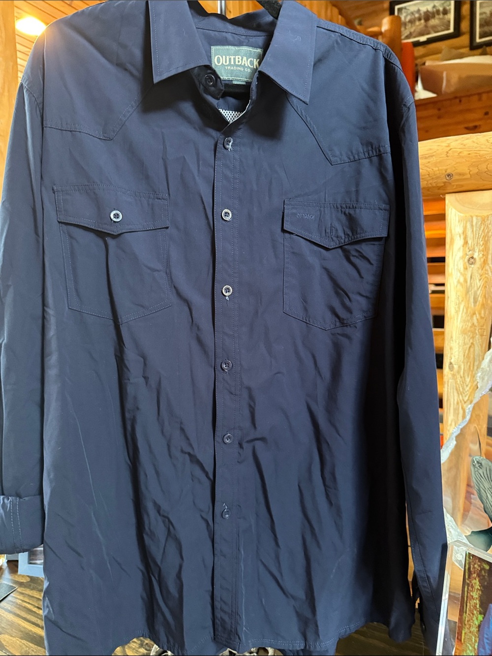 Outback Trading Co. Men's Navy Lightweight Shirt Jacket
